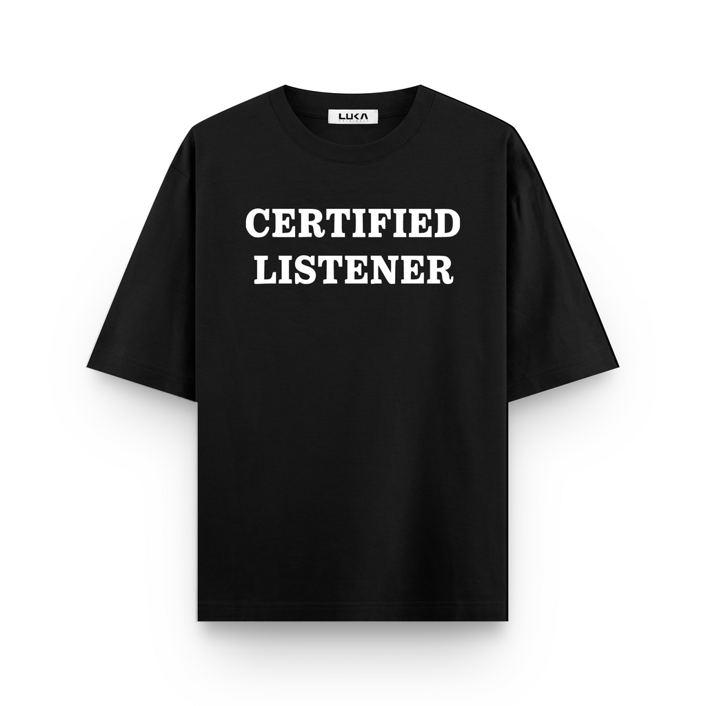 Certified Listner and Yapper Oversized Tshirt Combo