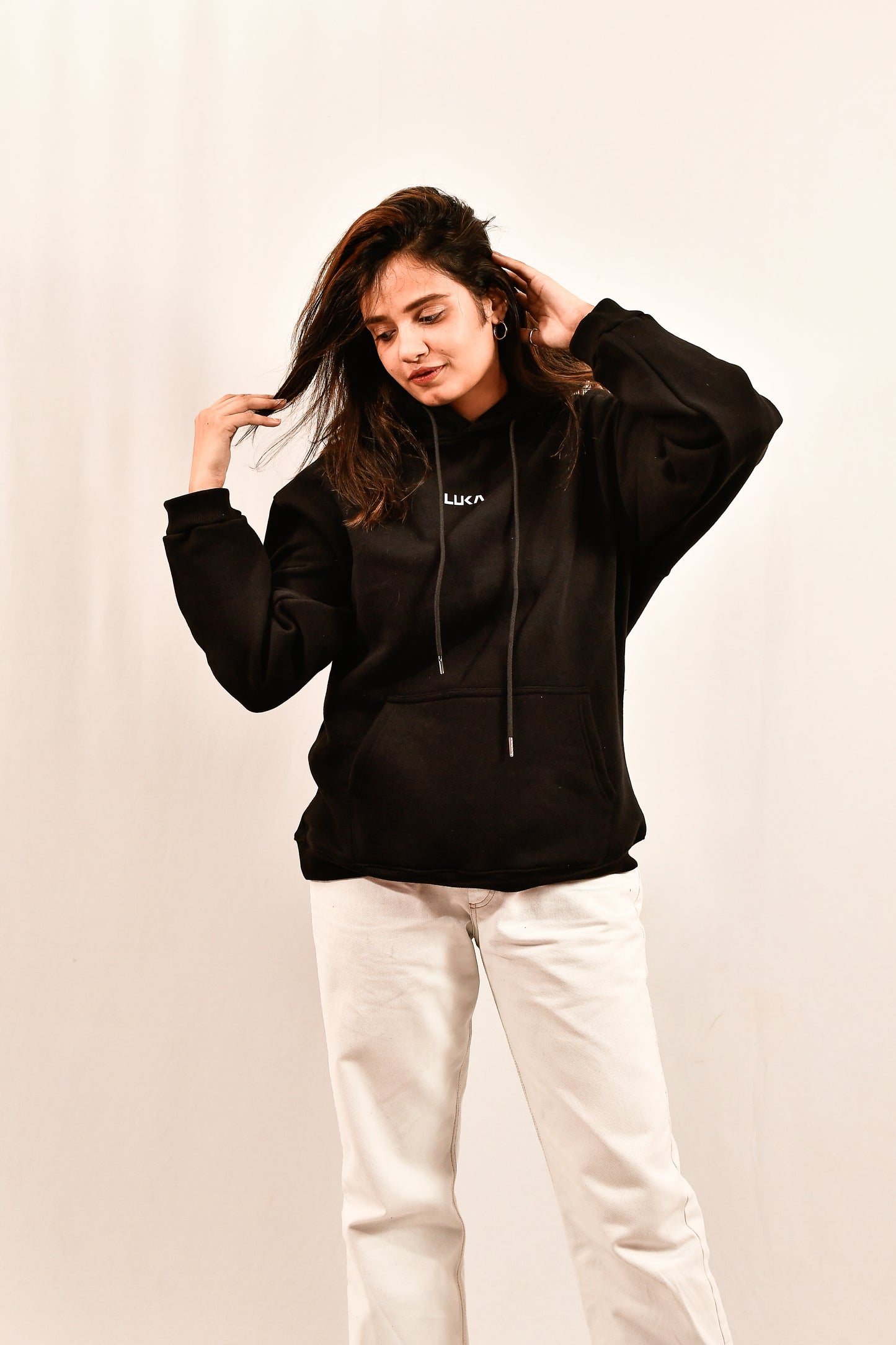 Black Signature Oversized Hoodie - Luka Originals