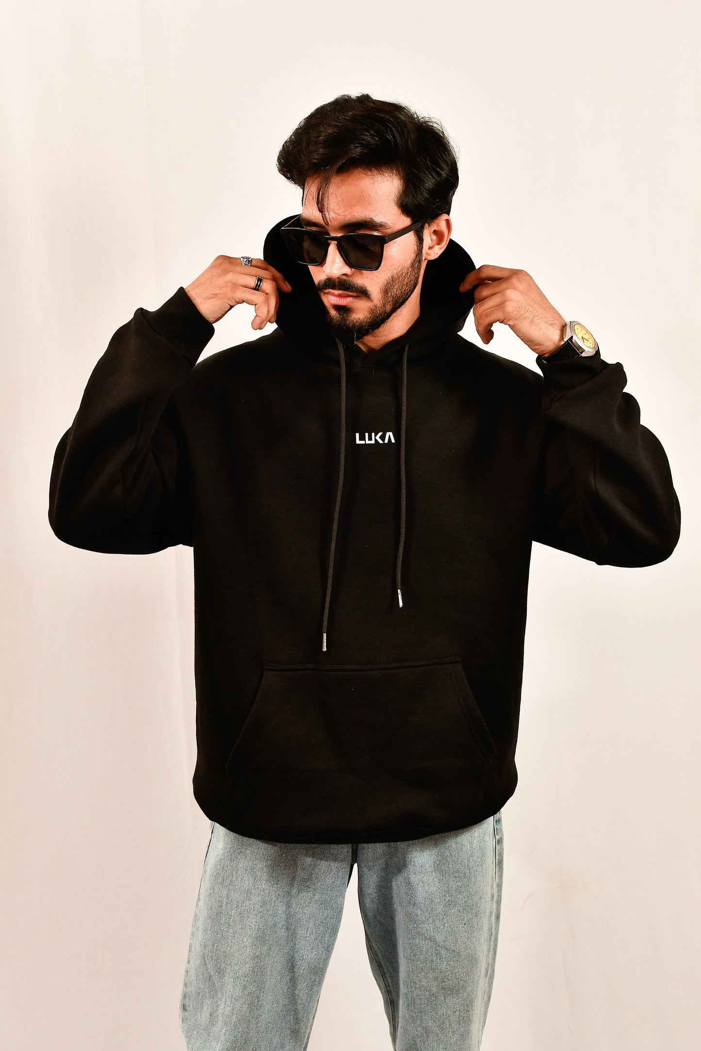 Black Signature Oversized Hoodie - Luka Originals