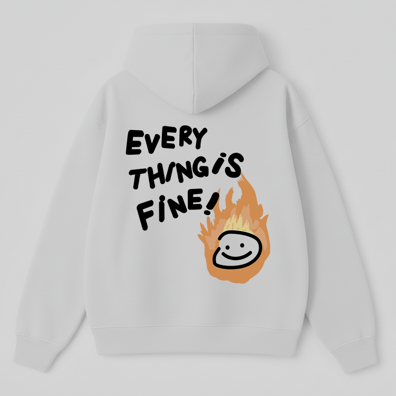Everything Is Fine Oversized Hoodie