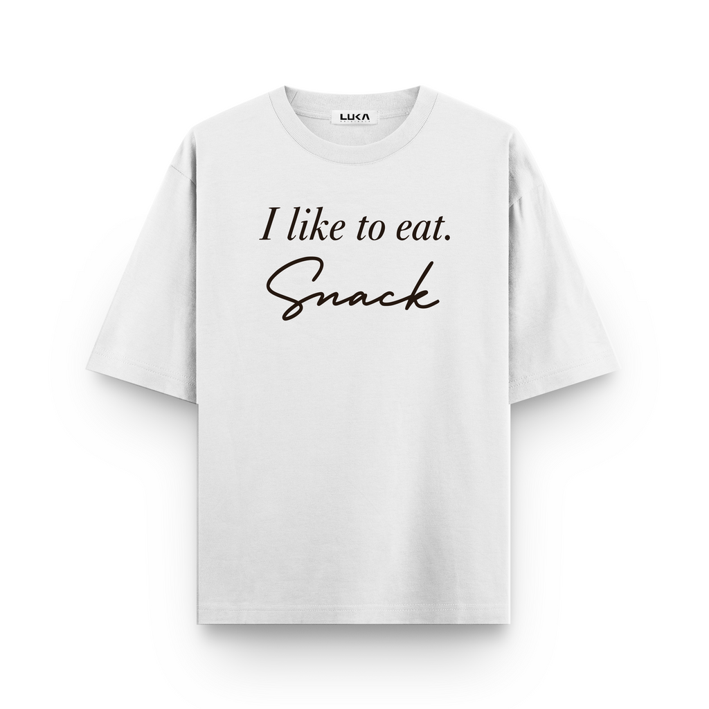 I Like To Eat Snack Oversized Tshirt Combo