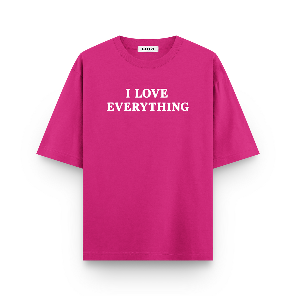 I Love Everything Oversized Tshirt Combo