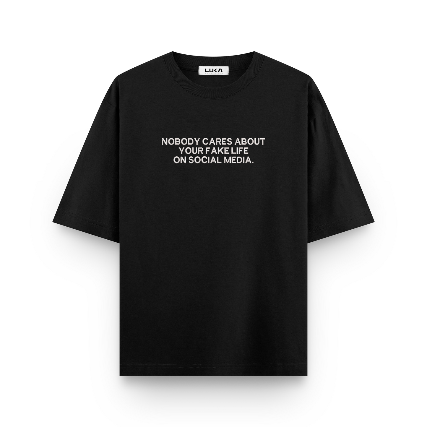 Fake life on social media Oversized Tshirt