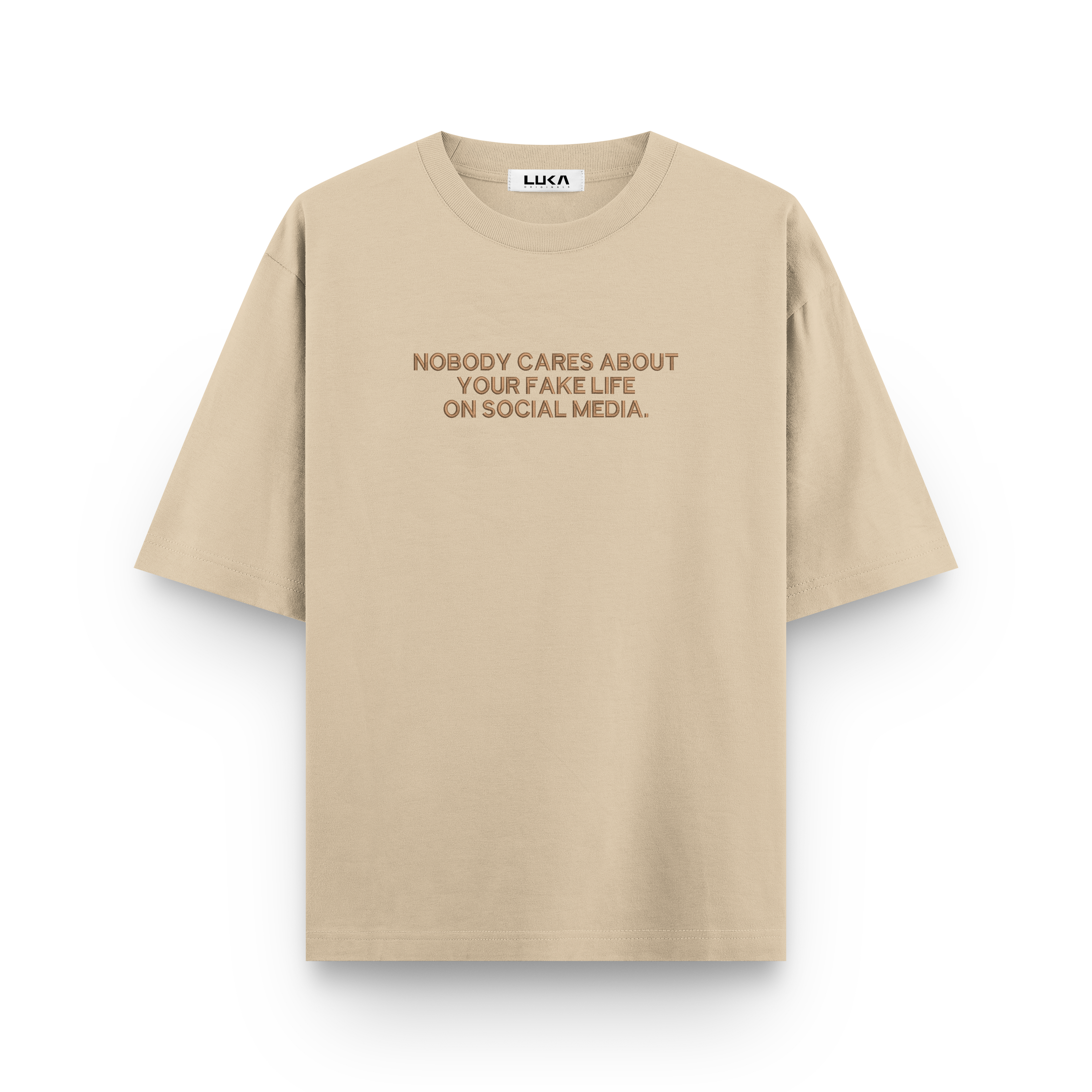 Fake life on social media Oversized Tshirt