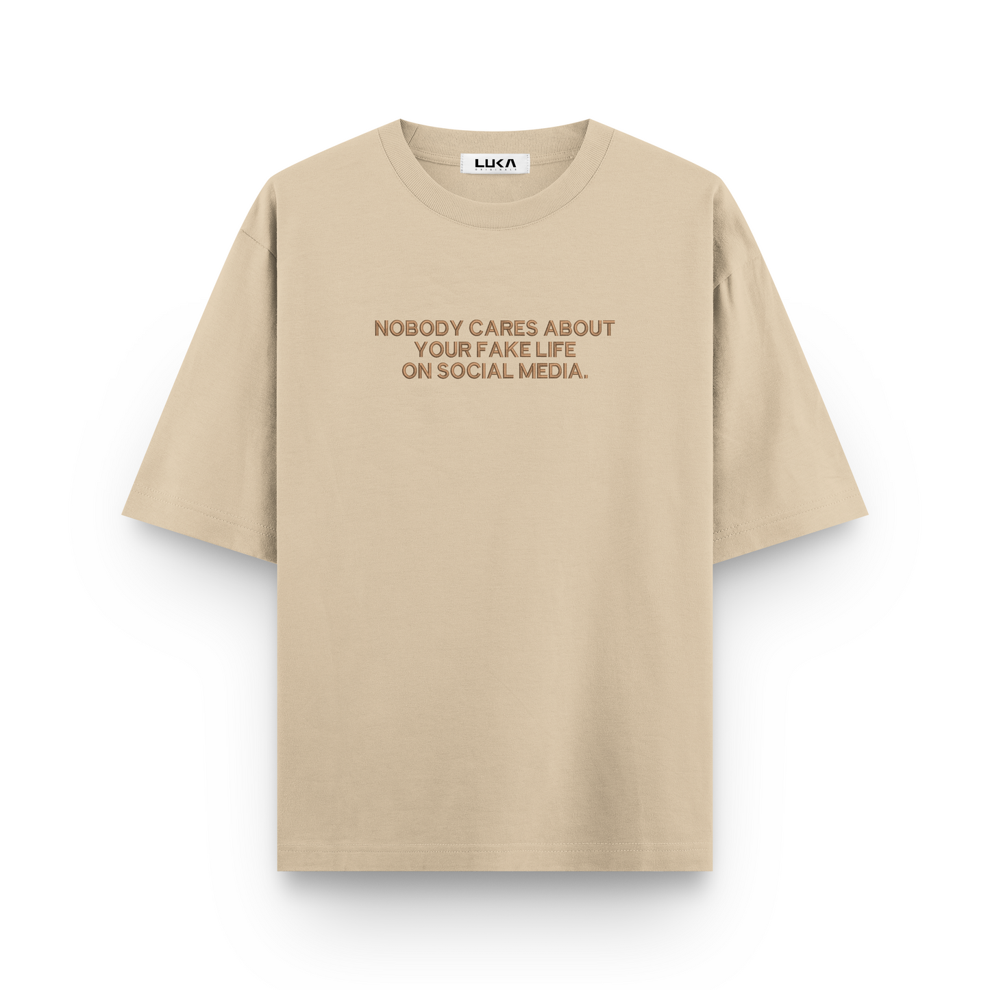 Fake life on social media Oversized Tshirt