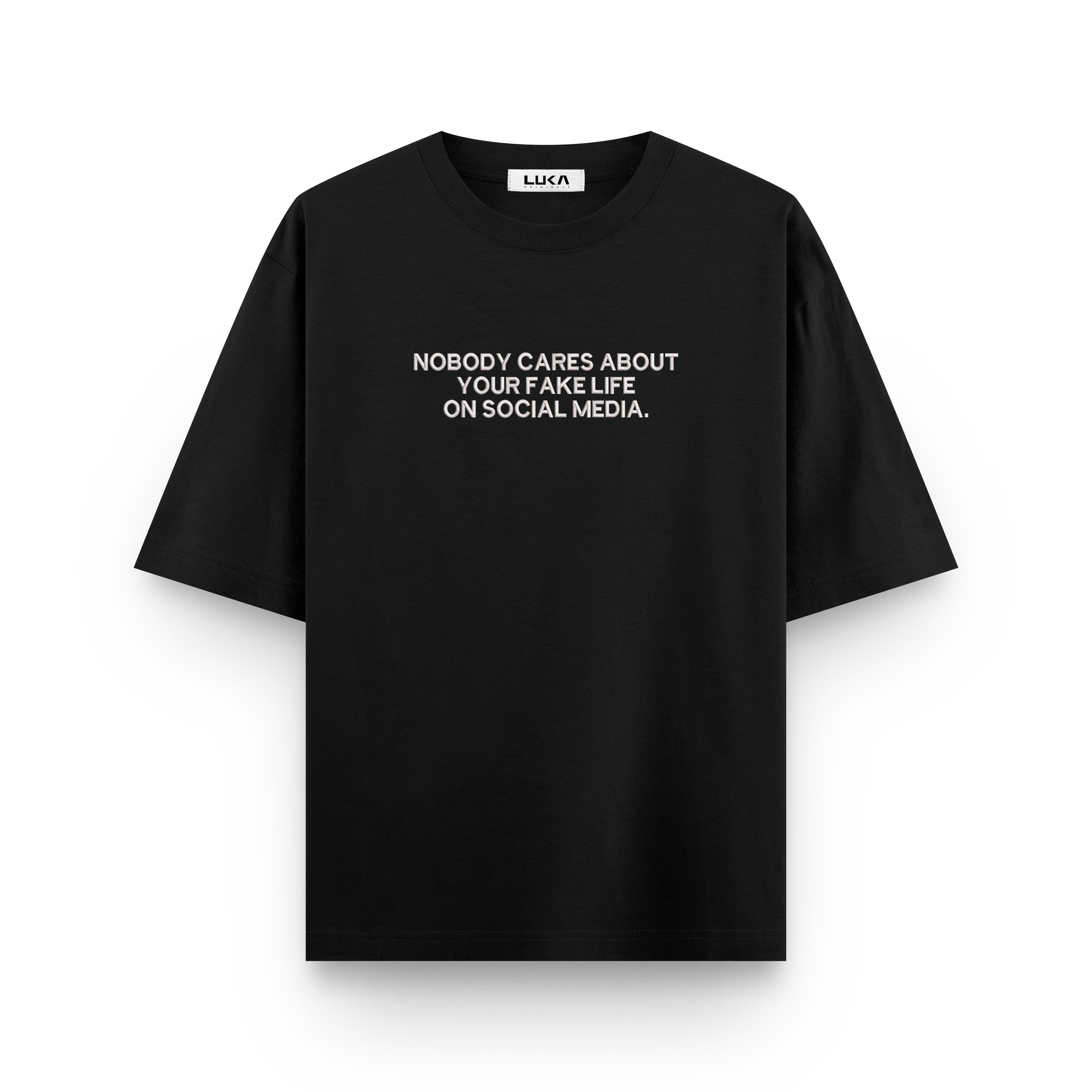 Fake life on social media Oversized Tshirt