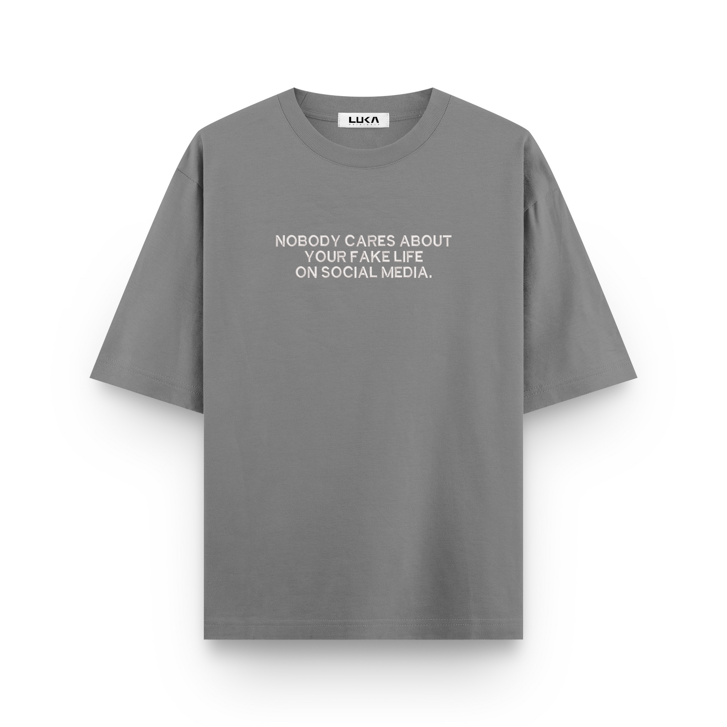 Fake life on social media Oversized Tshirt