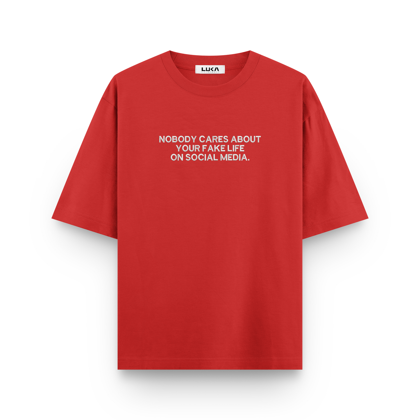 Fake life on social media Oversized Tshirt