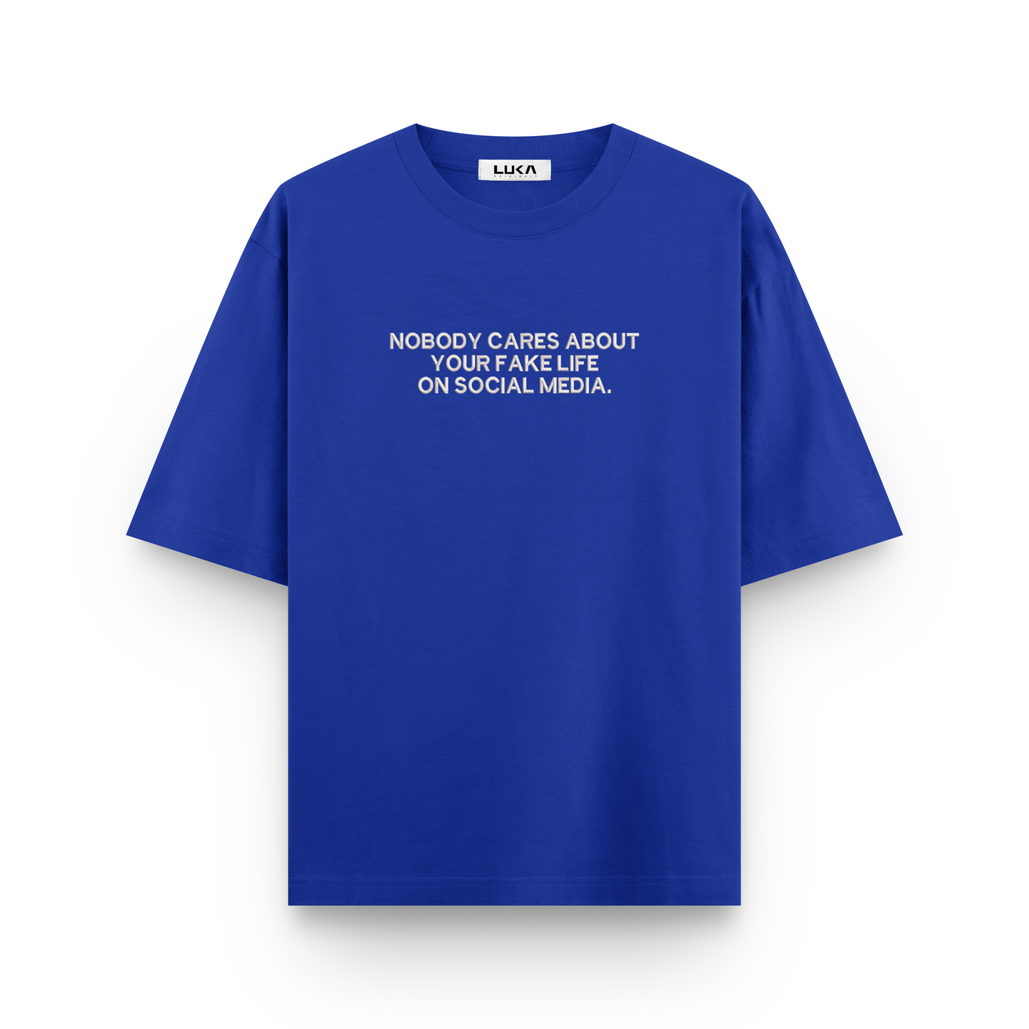 Fake life on social media Oversized Tshirt