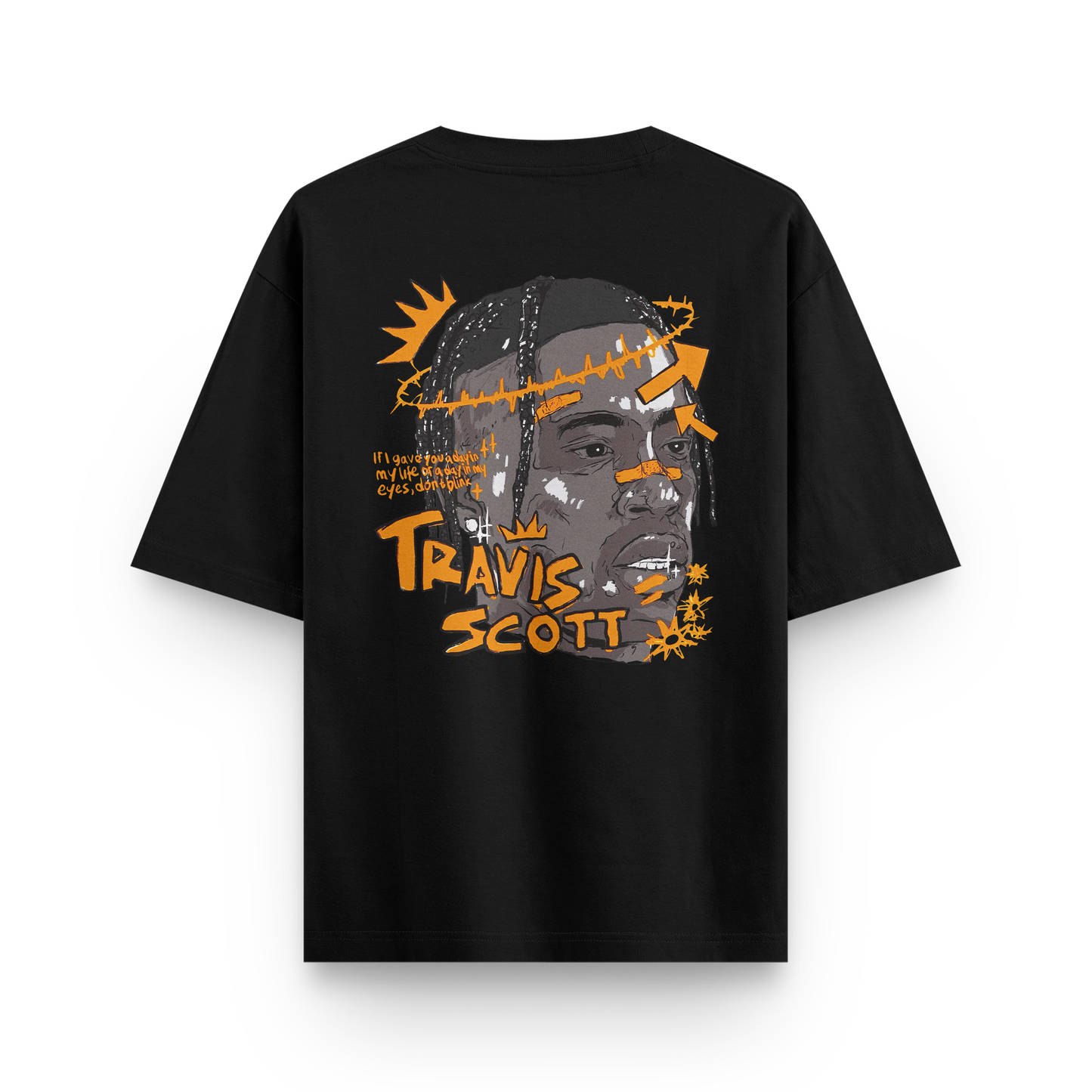 Travis Scott - Orange Crown Oversized Tshirt