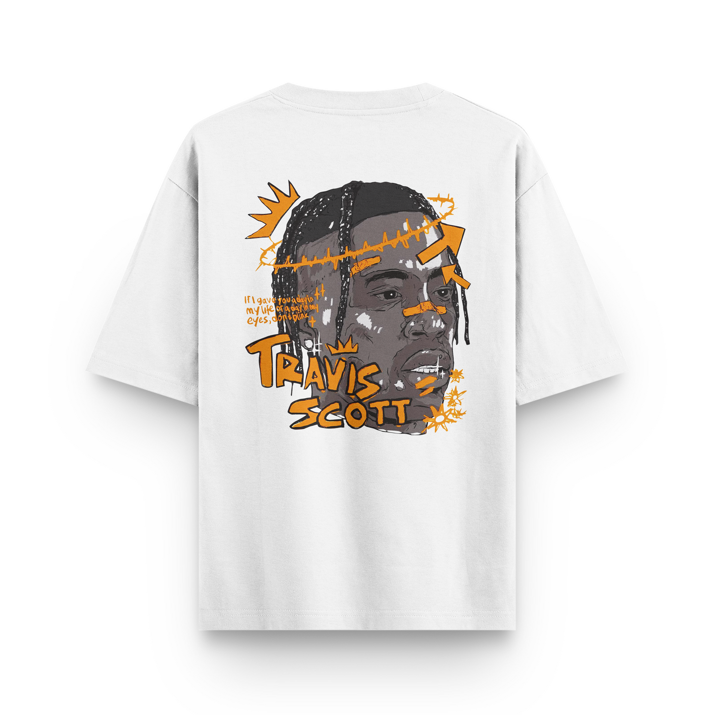 Travis Scott - Orange Crown Oversized Tshirt