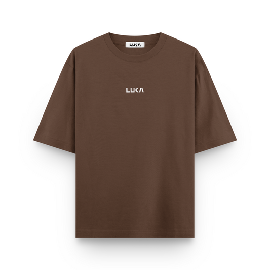 Signature Brown Oversized Tshirt