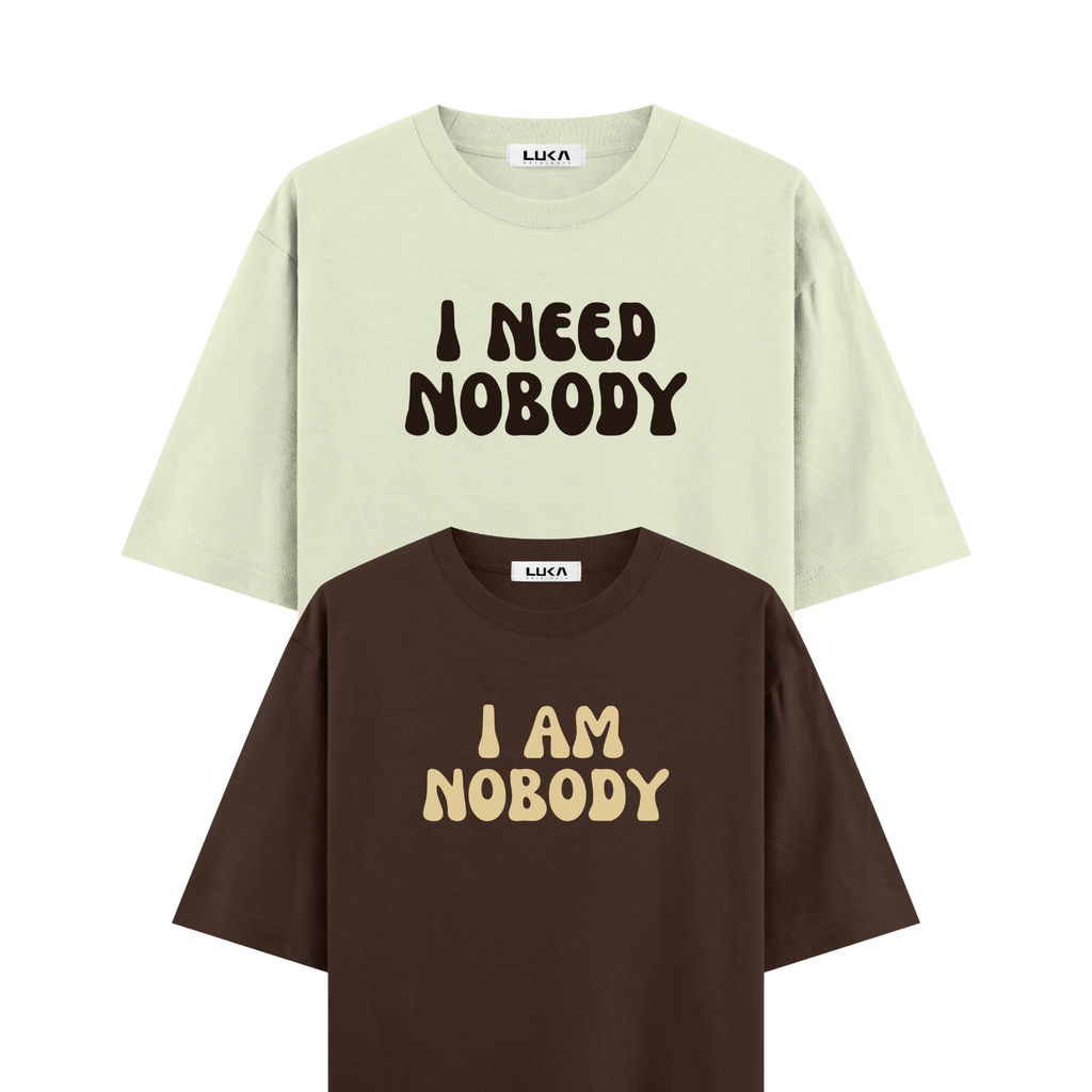 I Need Nobody Oversized Tshirts Combo