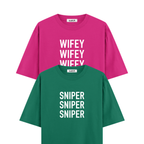 Wifey, Sniper Oversized Tshirts Combo