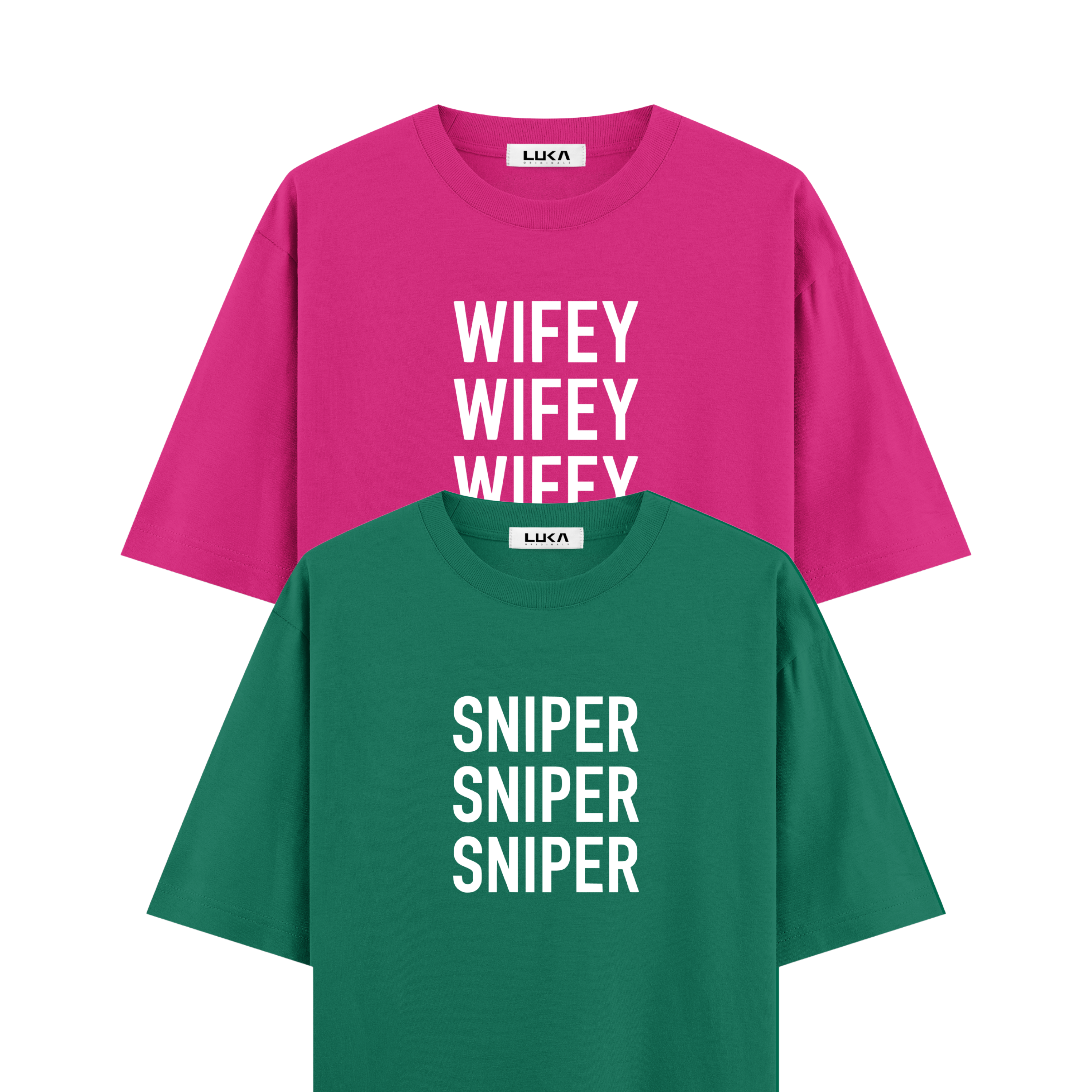 Wifey, Sniper Oversized Tshirts Combo