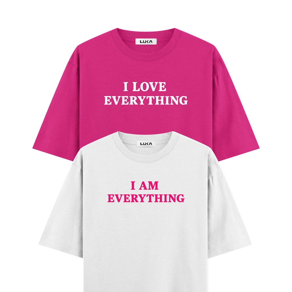 I Love Everything Oversized Tshirt Combo
