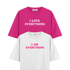 I Love Everything Oversized Tshirt Combo