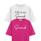 I Like To Eat Snack Oversized Tshirt Combo
