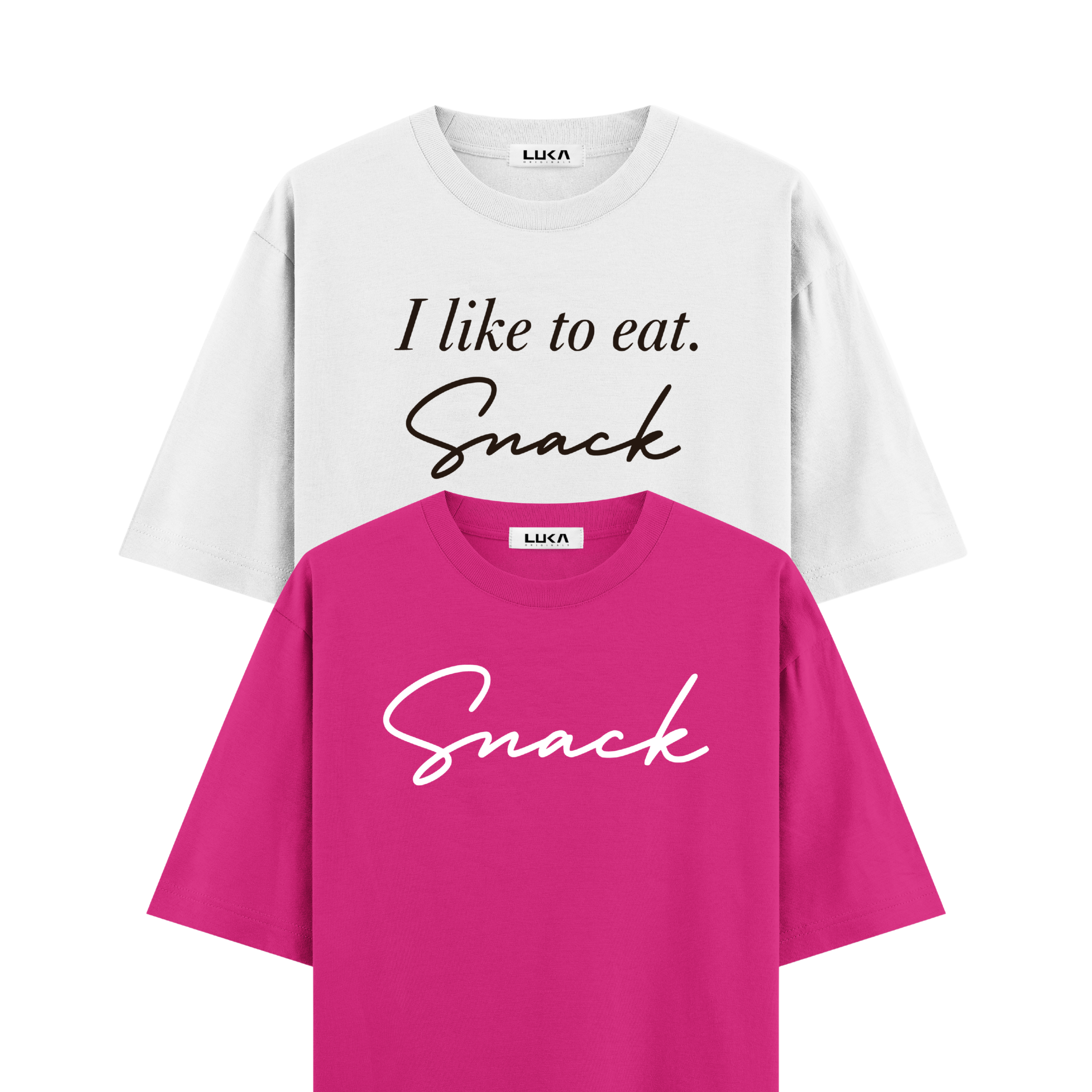 I Like To Eat Snack Oversized Tshirt Combo