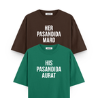 Pasandida Mard And Aurat Oversized Tshirt Combo