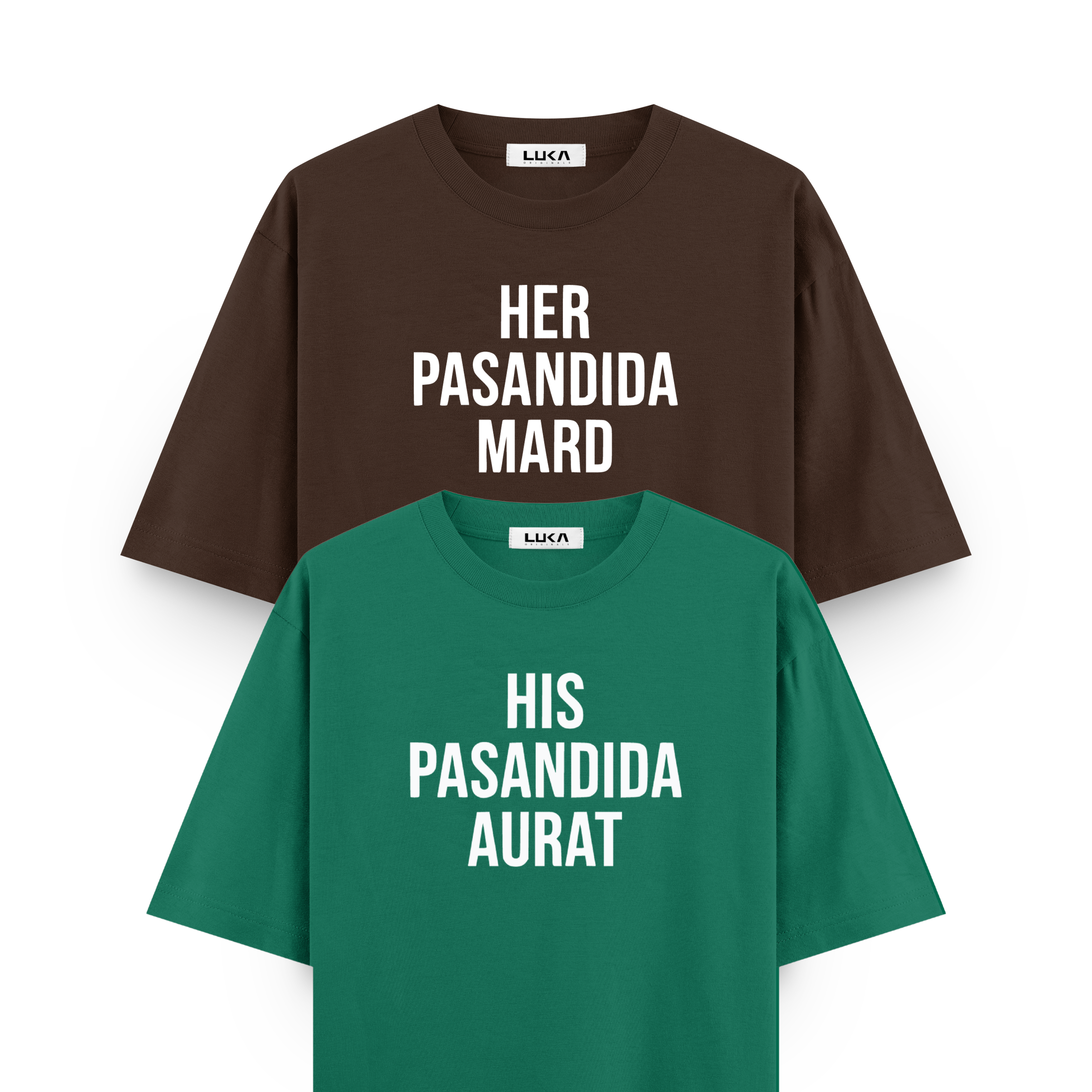 Pasandida Mard And Aurat Oversized Tshirt Combo