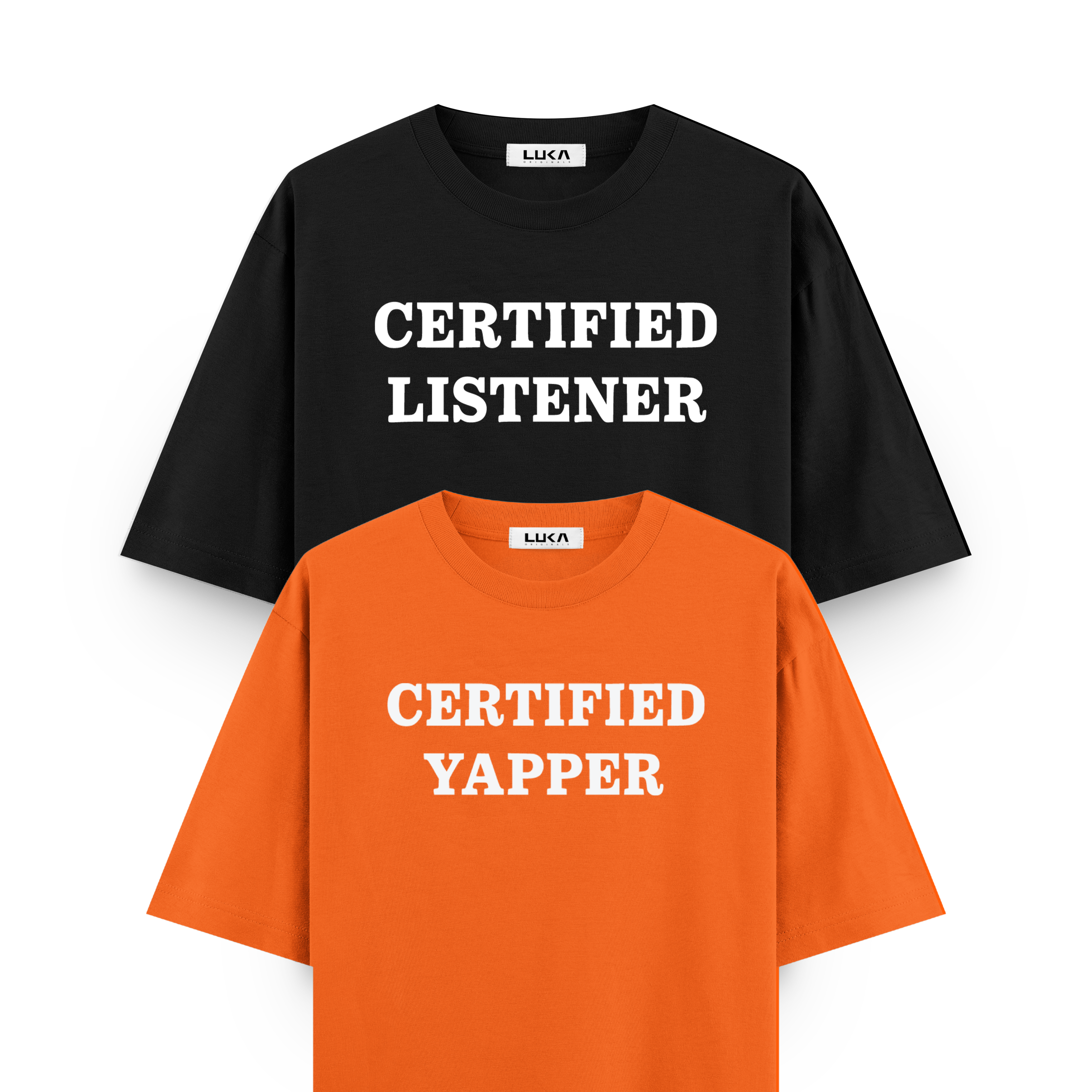Certified Listner and Yapper Oversized Tshirt Combo